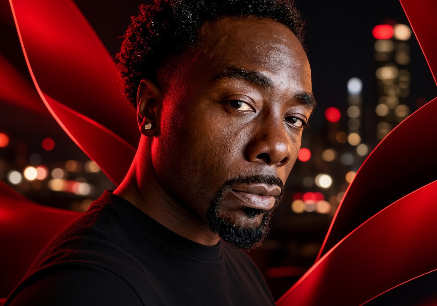 NATENasa portrait against a red city skyline